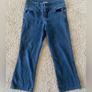 Mid-rise Dark Wash Straight Leg Denim Jeans